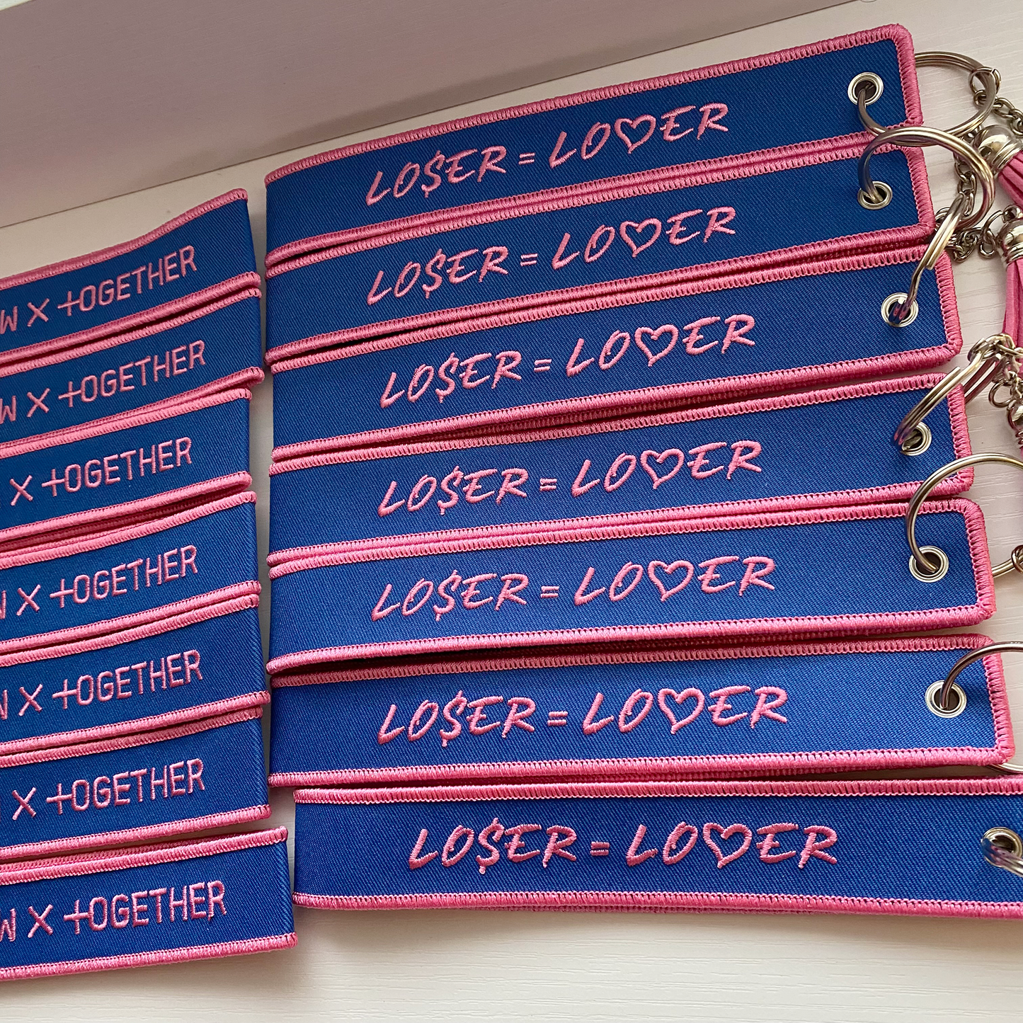 T X T - "Loser = Lover" Embroidered Keychain Wristlet